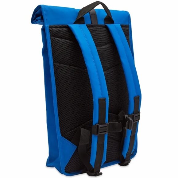 Rains Rolltop Rucksack W3 Waterproof Backpack Waves Blue 19.2"H x 12.8"W x 4.4"D - Picture 7 of 11
